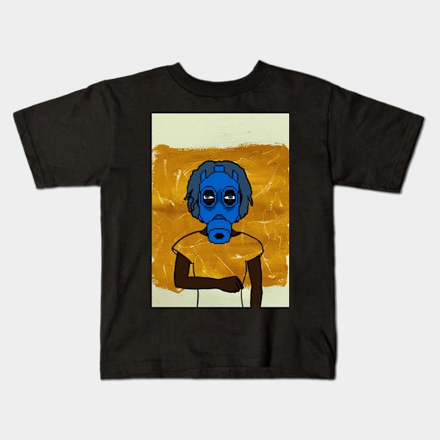 Indulge in NFT Character - FemaleMask Expressionist with Cartier Theme on TeePublic Kids T-Shirt by Hashed Art